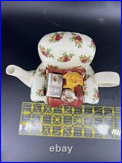 RARE VTG Royal Albert Paul Cardew Old Country Roses Teapot 1962 Teddy Bear Chair