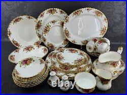 READ Lot Of 20 Pcs Royal Albert Old Country Roses Dinner Salad Bread Plate Cups