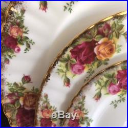 REAL Dutch Auction! Royal Albert OLD COUNTRY ROSES Dinnerware For 6 withSERVERS