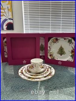 ROYAL ALBERTOld Country Rose Christmas Tree 20 PIECE SETSERVICE FOR 4 (NEW)