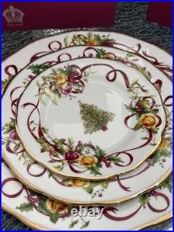 ROYAL ALBERTOld Country Rose Christmas Tree 20 PIECE SETSERVICE FOR 4 (NEW)