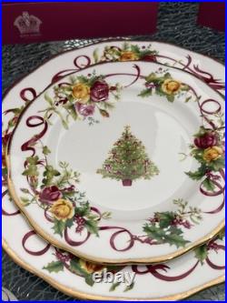 ROYAL ALBERTOld Country Rose Christmas Tree 20 PIECE SETSERVICE FOR 4 (NEW)