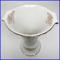 ROYAL ALBERT 10 Fluted Vase Old Country Roses Gold White New in Box