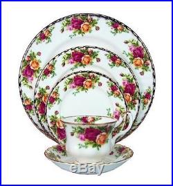 ROYAL ALBERT #15210002 OLD COUNTRY ROSES 20 PIECE PLACE SETTING BNIB SVC FOR 4