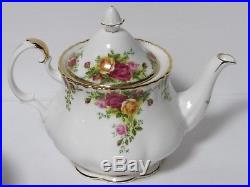 ROYAL ALBERT 6 CUP Teapot OLD COUNTRY ROSES English Vintage Excellent