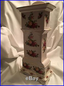 ROYAL ALBERT CLOCK nearly 16 tall OLD COUNTRY ROSES