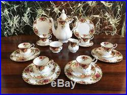 ROYAL ALBERT England OLD COUNTRY ROSES edles 21 teiliges Kaffeeservice / 6per