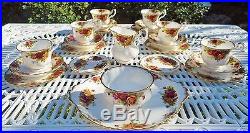 ROYAL ALBERT OLD COUNTRY ROSES 1st Quality 23 PIECE TEA SERVICE for 6 Persons