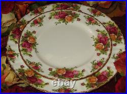 ROYAL ALBERT OLD COUNTRY ROSES 4 PIECE PLACE SETTINGS ENGLAND Vintage EUC