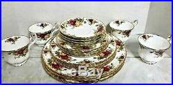 ROYAL ALBERT OLD COUNTRY ROSES 4 PLACE SETTINGS 20 Pieces NEW in BOX w Tags