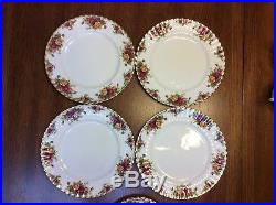 ROYAL ALBERT OLD COUNTRY ROSES 4 Place Settings 20 Pieces England Mint