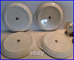 ROYAL ALBERT OLD COUNTRY ROSES 4 SNACK PLATE & CUP SETs HOSTESS Luncheon EXC