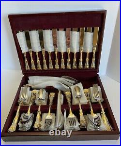 ROYAL ALBERT OLD COUNTRY ROSES 65 Piece Flatware w Wood Box QUICK SHIP