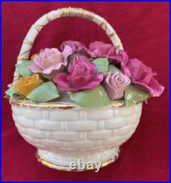 ROYAL ALBERT OLD COUNTRY ROSES Flower's Music Basket BOUQUET Fur Elise 8.5 H ROYAL ALBERT OLD COUNTRY ROSES Flower's Music Basket BOUQUET Fur Elise 8.5 H