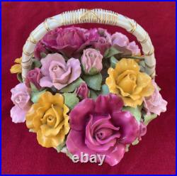 ROYAL ALBERT OLD COUNTRY ROSES Flower's Music Basket BOUQUET Fur Elise 8.5 H ROYAL ALBERT OLD COUNTRY ROSES Flower's Music Basket BOUQUET Fur Elise 8.5 H