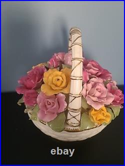 ROYAL ALBERT OLD COUNTRY ROSES Flower's Music Basket BOUQUET Fur Elise 8.5 H