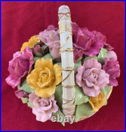 ROYAL ALBERT OLD COUNTRY ROSES Flower's Music Basket BOUQUET Fur Elise 8.5 H ROYAL ALBERT OLD COUNTRY ROSES Flower's Music Basket BOUQUET Fur Elise 8.5 H