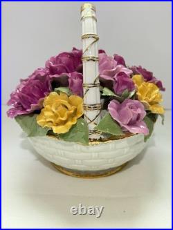 ROYAL ALBERT OLD COUNTRY ROSES Flower's Music Basket BOUQUET Fur Elise 8.5 H