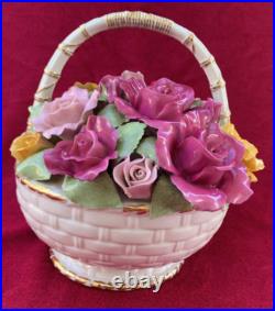 ROYAL ALBERT OLD COUNTRY ROSES Flower's Music Basket BOUQUET Fur Elise 8.5 H ROYAL ALBERT OLD COUNTRY ROSES Flower's Music Basket BOUQUET Fur Elise 8.5 H