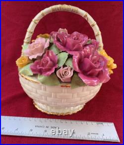 ROYAL ALBERT OLD COUNTRY ROSES Flower's Music Basket BOUQUET Fur Elise 8.5 H ROYAL ALBERT OLD COUNTRY ROSES Flower's Music Basket BOUQUET Fur Elise 8.5 H