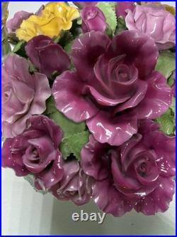 ROYAL ALBERT OLD COUNTRY ROSES Flower's Music Basket BOUQUET Fur Elise 8.5 H