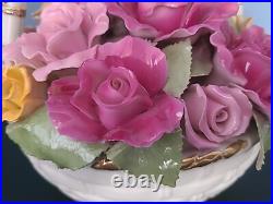 ROYAL ALBERT OLD COUNTRY ROSES Flower's Music Basket BOUQUET Fur Elise 8.5 H