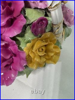 ROYAL ALBERT OLD COUNTRY ROSES Flower's Music Basket BOUQUET Fur Elise 8.5 H