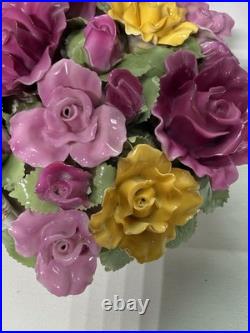 ROYAL ALBERT OLD COUNTRY ROSES Flower's Music Basket BOUQUET Fur Elise 8.5 H