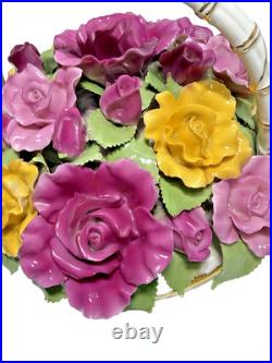 ROYAL ALBERT OLD COUNTRY ROSES Flower's Music Basket BOUQUET Fur Elise 8.5 H