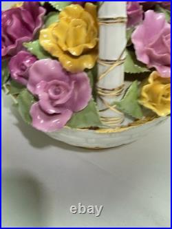 ROYAL ALBERT OLD COUNTRY ROSES Flower's Music Basket BOUQUET Fur Elise 8.5 H