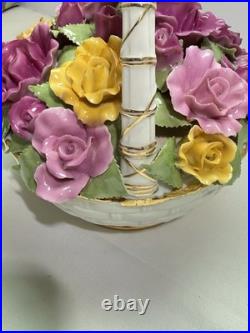 ROYAL ALBERT OLD COUNTRY ROSES Flower's Music Basket BOUQUET Fur Elise 8.5 H