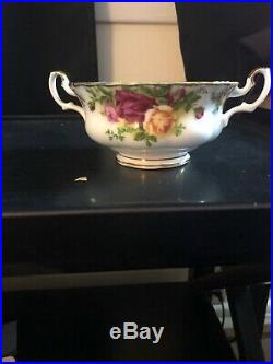 ROYAL ALBERT OLD COUNTRY ROSES Footed Cream Soup Bowl, 4 1/2 SET OF 6