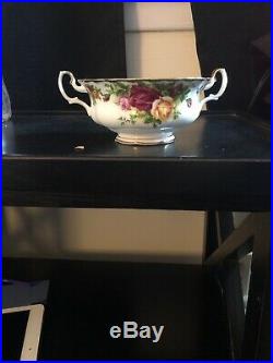 ROYAL ALBERT OLD COUNTRY ROSES Footed Cream Soup Bowl, 4 1/2 SET OF 6