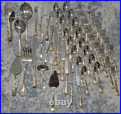 ROYAL ALBERT OLD COUNTRY ROSES GOLD 18/10 Stainless Flatware 53 Pieces5