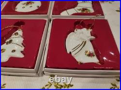 ROYAL ALBERT OLD COUNTRY ROSES ORNAMENT SET NIB IN ORIGINAL BOX SET OF NiNE