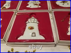ROYAL ALBERT OLD COUNTRY ROSES ORNAMENT SET NIB IN ORIGINAL BOX SET OF NiNE
