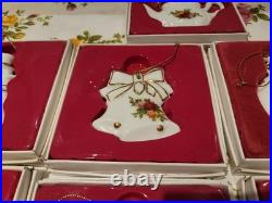 ROYAL ALBERT OLD COUNTRY ROSES ORNAMENT SET NIB IN ORIGINAL BOX SET OF NiNE
