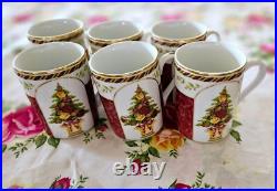 ROYAL ALBERT OLD COUNTRY ROSES SEASON OF COLOUR 6bMUGS CRANBERRY
