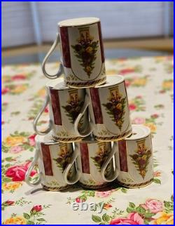 ROYAL ALBERT OLD COUNTRY ROSES SEASON OF COLOUR 6bMUGS CRANBERRY