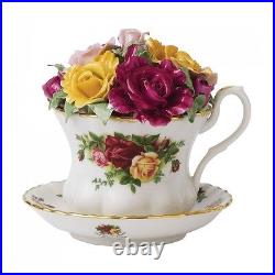 ROYAL ALBERT OLD COUNTRY ROSES Sculpture MUSICAL TEACUP NEW IN BOX (s)