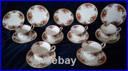 ROYAL ALBERT OLD COUNTRY ROSES Teacup Saucer Butter Plates 1 7 Pieces