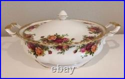 ROYAL ALBERT OLD COUNTRY ROSES VEGETABLE TUREEN & LID MADE IN ENGLAND Backstamp