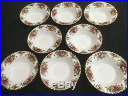 ROYAL ALBERT OLD COUNTRY ROSES x8 Pasta / Soup Wide Rim Bowls 8