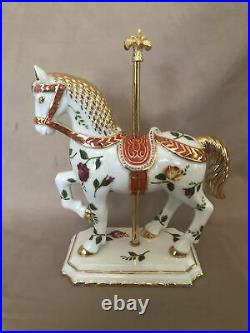 ROYAL ALBERT OLD COUNTRY ROSE CAROUSEL HORSE FIGURINE With Box And Paperwork