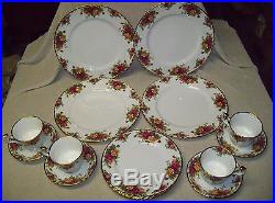 ROYAL ALBERT Old Country Roses 16-Piece Set Service for 4