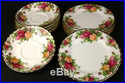 ROYAL ALBERT Old Country Roses 42pc Lot Service For 6 + Extras England