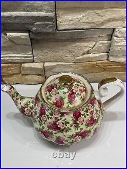 ROYAL ALBERT Old Country Roses Bone China Teapot &Lid, 5 3/4 Chintz Collection