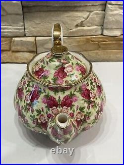 ROYAL ALBERT Old Country Roses Bone China Teapot &Lid, 5 3/4 Chintz Collection