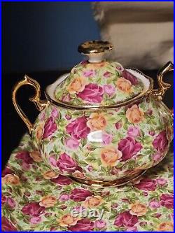ROYAL ALBERT Old Country Roses CHINTZ COLLECTION Teapot Collection 10pc