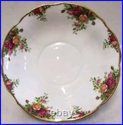 ROYAL ALBERT Old Country Roses Footed Pedestal Bowl Round 10.25 England 1962